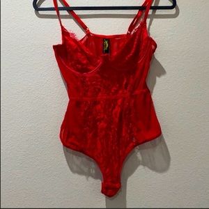 Red Lace Bodysuit